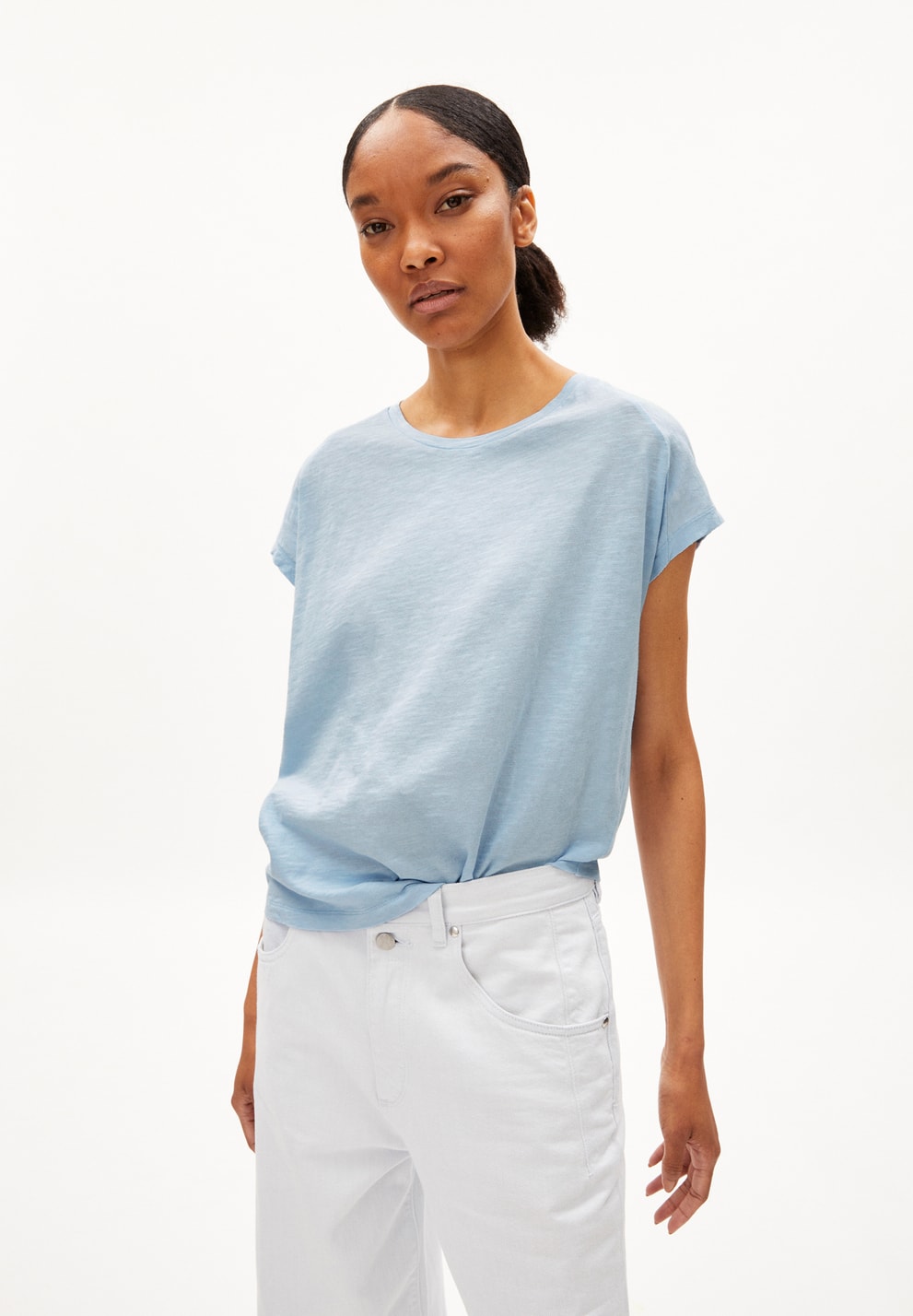 T-shirt - Oneliaa | Loose Fit | Morning Sky