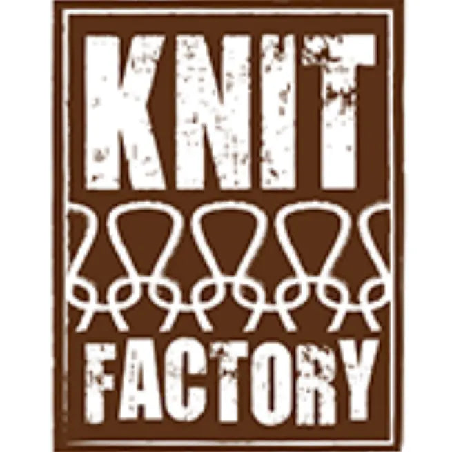 Knit Factory Logo – handgefertigte Strickmode und Accessoires aus den Niederlanden.