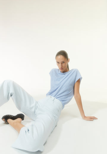 T-Shirt - Oneliaa Lovely Stripes| Loose fit