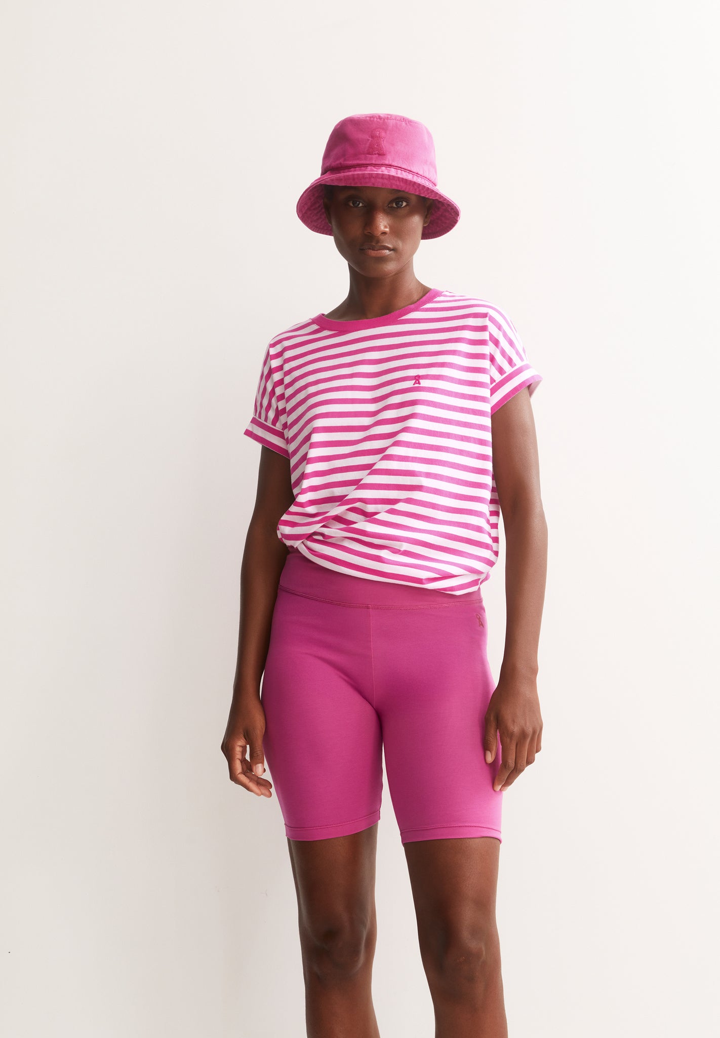 Armedangels T-Shirt Idaara Stripes - White-Verry-Berry