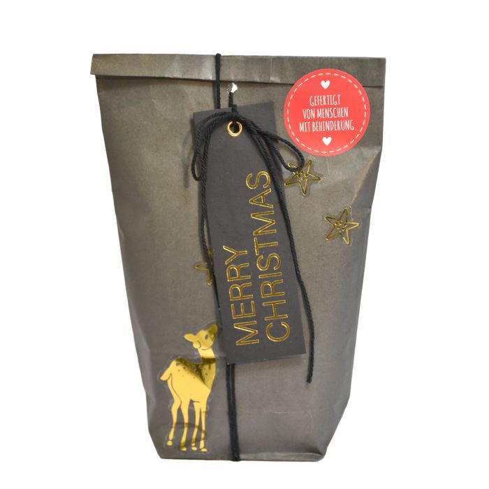 Wonderful gift bag - Merry Christmas surprise bag with deer &amp; stars 