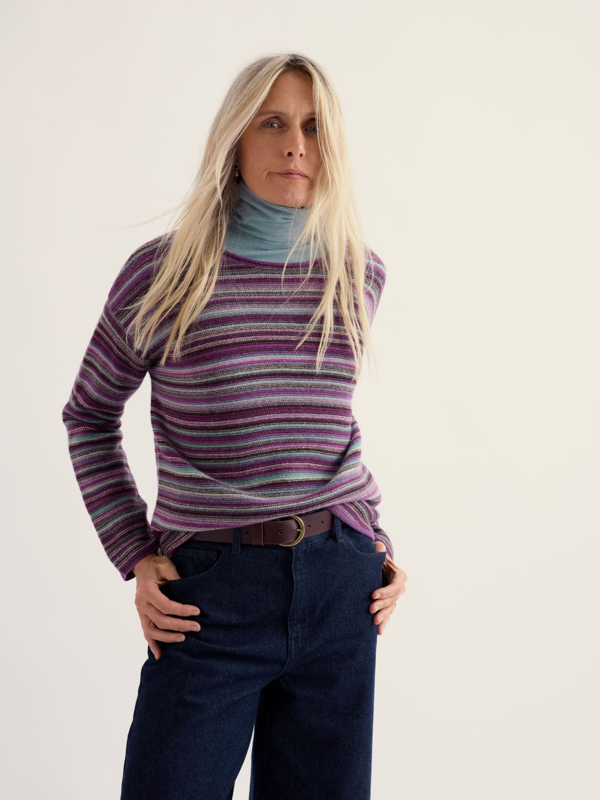 Seasalt Cornwall Fruity Jumper ll Purple Coral Mix