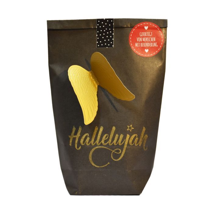 Wonderful gift bag - Hallelujah wonder bag with golden angel wings