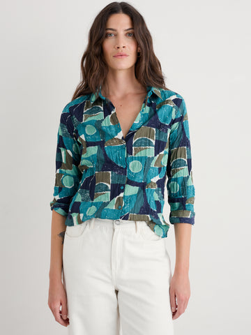 Larissa - blouse - sketchbook trees sea cave