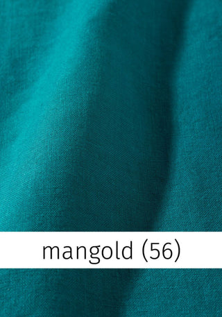 Hochwertiger, atmungsaktiver Leinenstoff in der kräftigen Farbe Mangold, perfekt für sommerliche Blusenshirts von Heidekönigin.