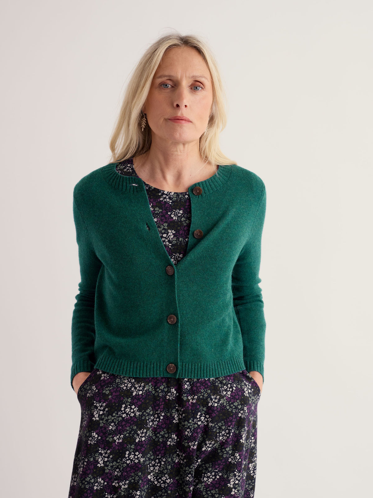 Seasalt Cornwall Tern Tide Cardigan Dark Thyme
