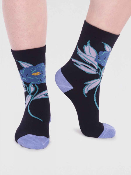 Rossa Cotton Floral Socks Women