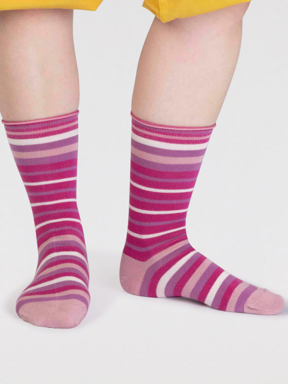 Lucia Bamboo Stripe Socks Women