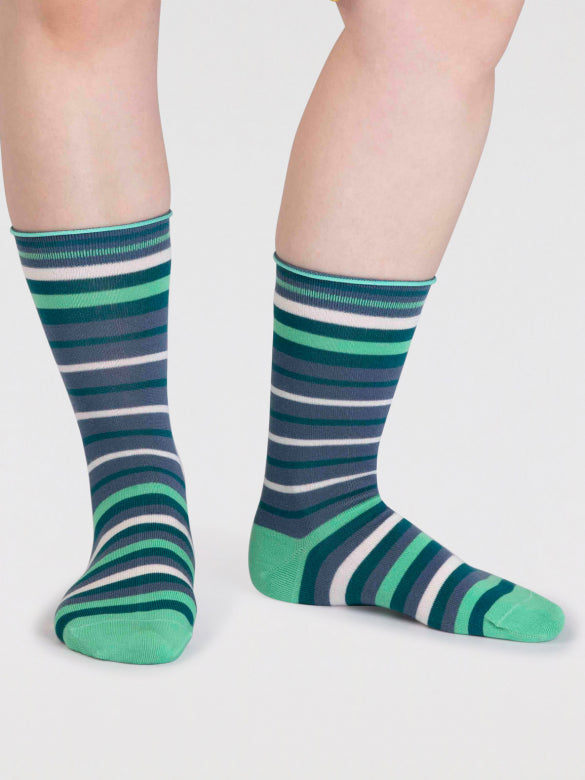 Lucia Bamboo Stripe Socken Damen