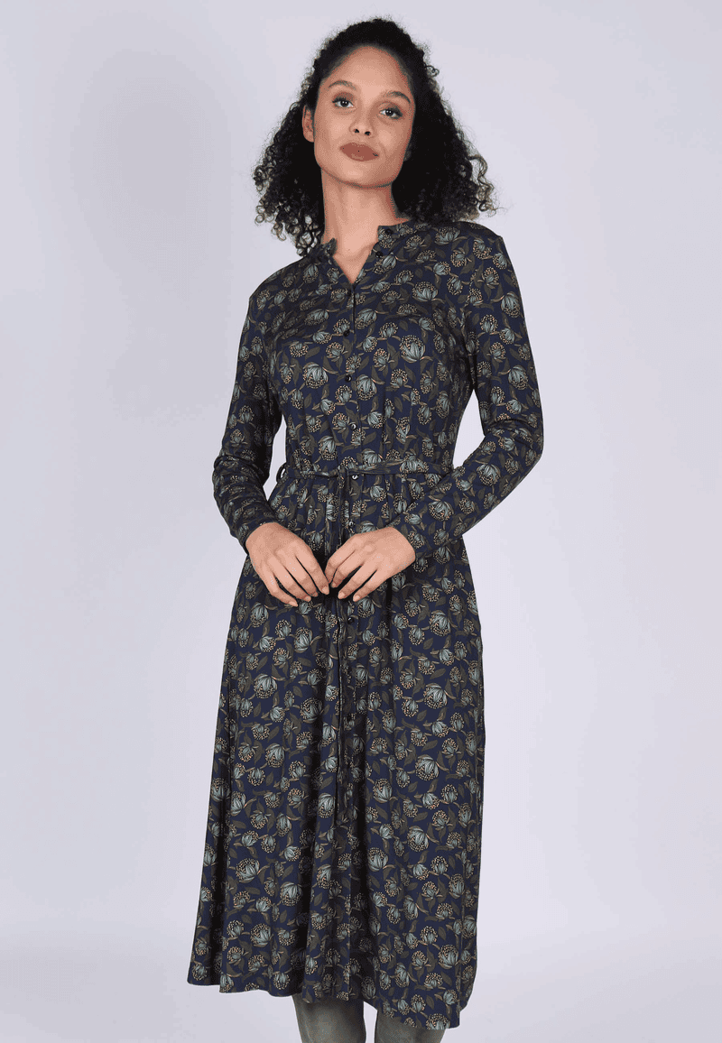 Sorgenfri Dress Jara - Hortensia - Navy