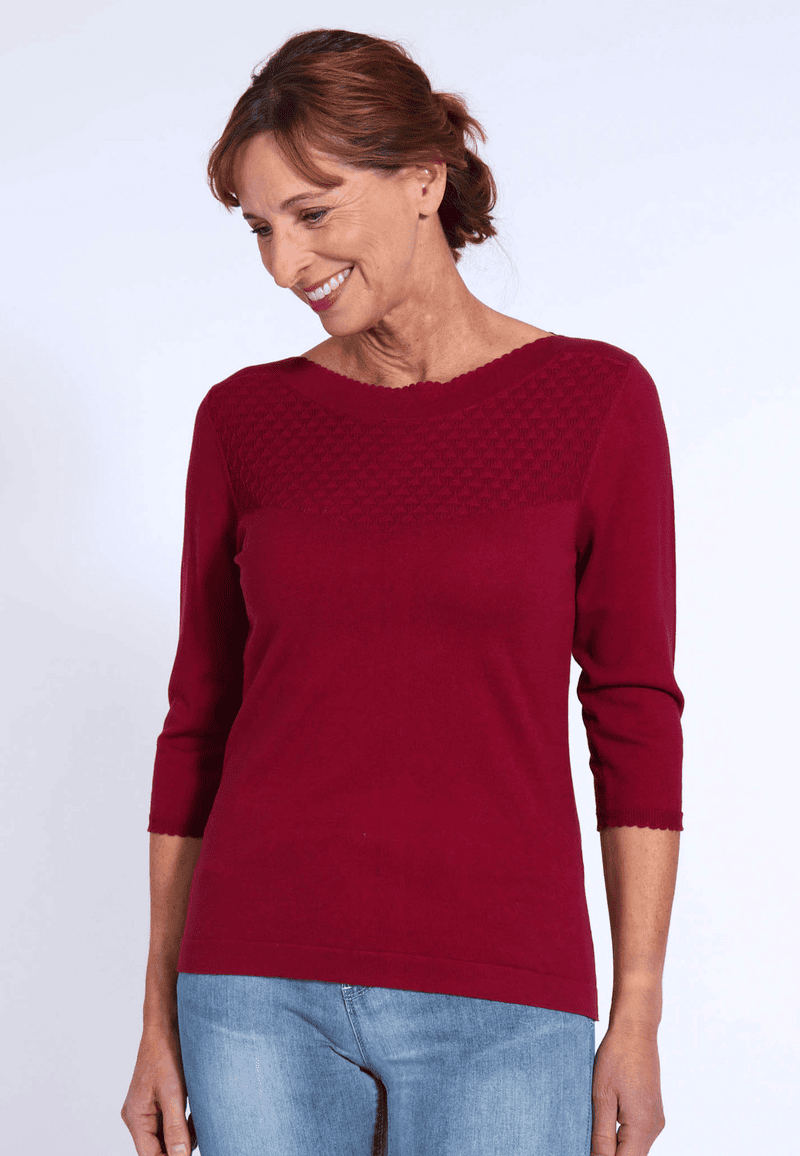 Strickpullover - Annina - Burgundy