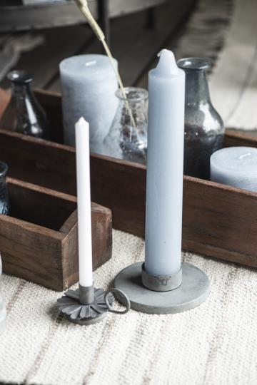 Rustic Taper Candle - Light Blue