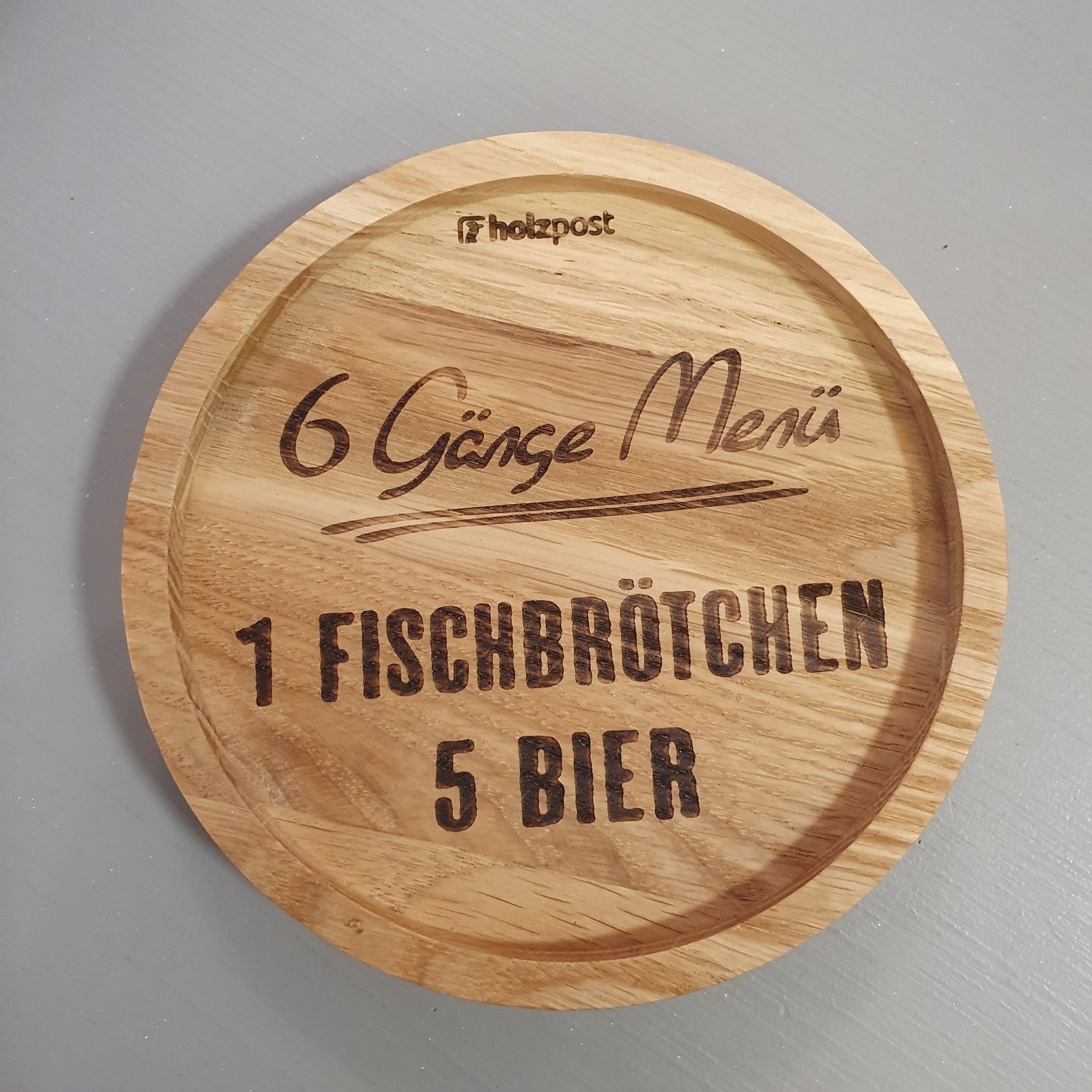 6 Gänge Menü: 1 Fischbrötchen 5 Bier